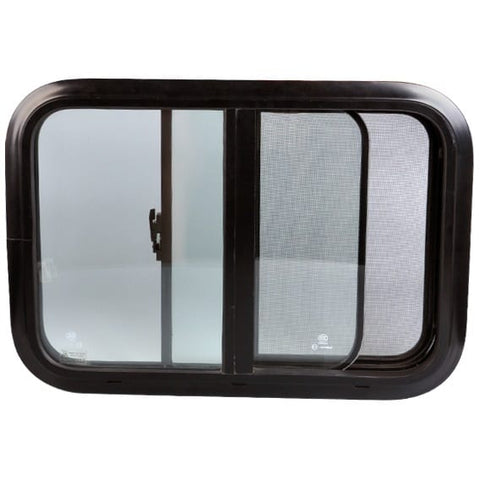 Sliding Cassette Window with Black out Blinds and Fly Net Screens