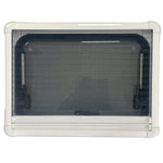 Top Hinged Round Edged Cassette Camper Window with Black out Blinds and Fly Net Screens