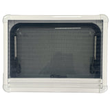 Top Hinged Round Edged Cassette Camper Window with Black out Blinds and Fly Net Screens