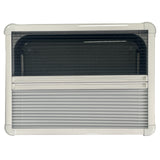 Top Hinged Round Edged Cassette Camper Window with Black out Blinds and Fly Net Screens